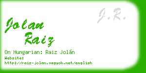 jolan raiz business card